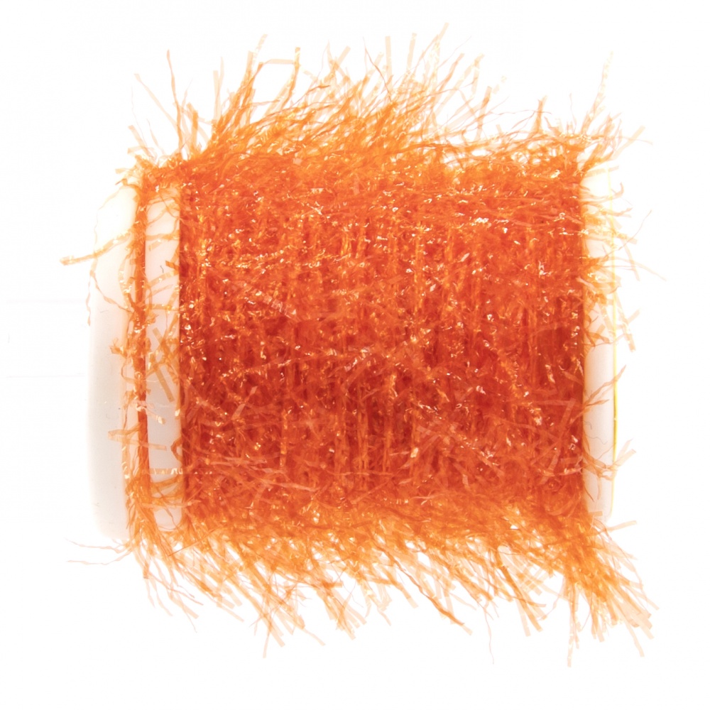 Veniard Ice Straggle Chenille Extra Fine (4M) Orange Fly Tying Materials (Product Length 4.37 Yds / 4m)